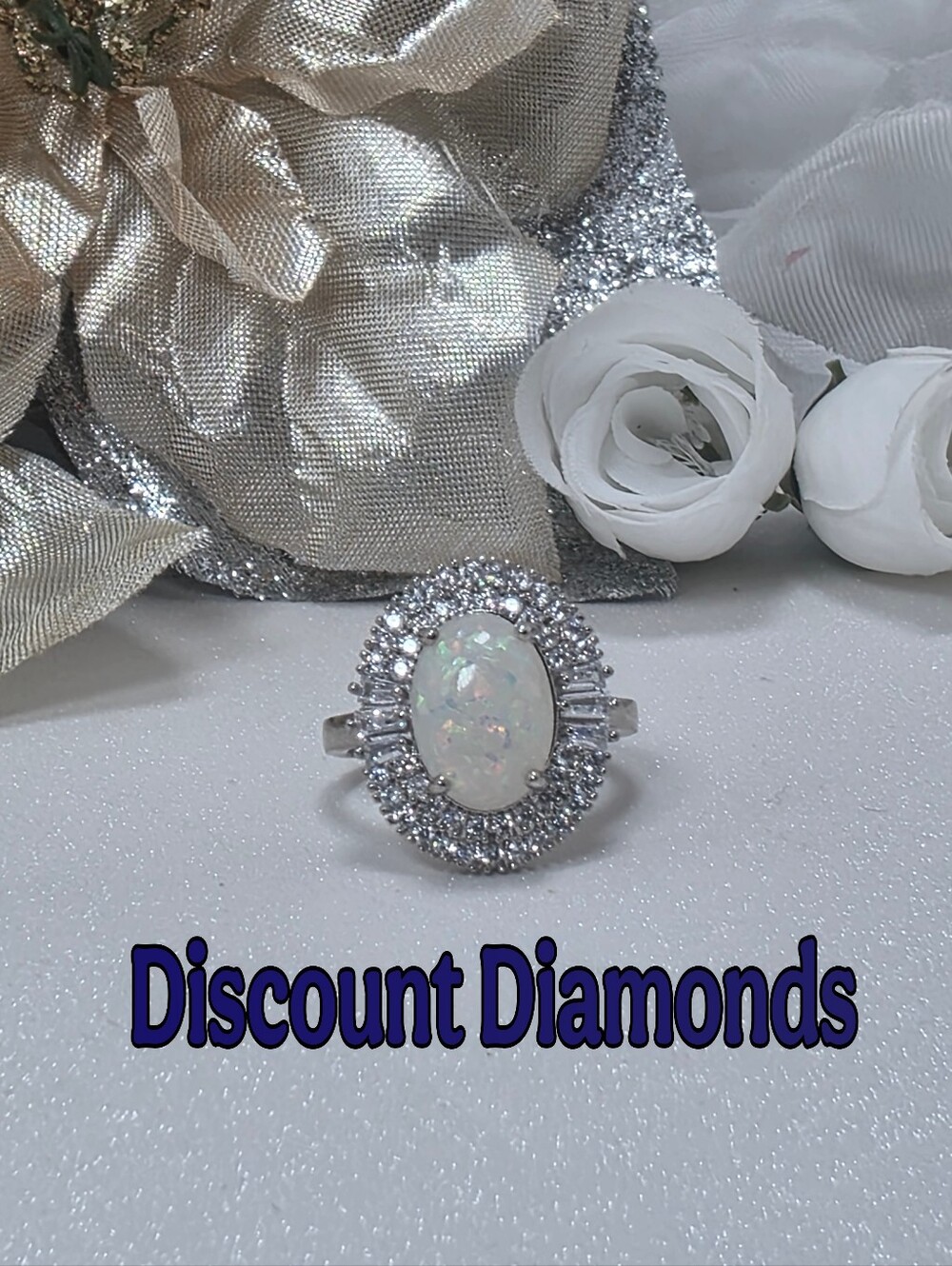 Oval Cut Opal Ring on 925 Silver - Women's Jewelry